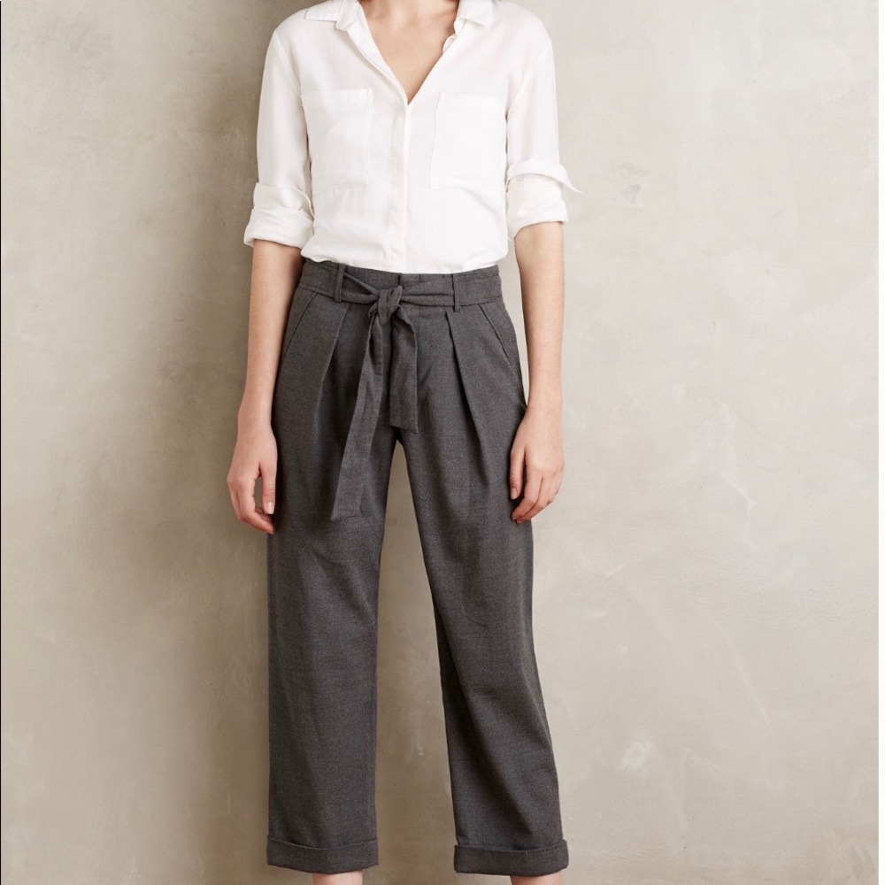 Anthropologie Belted Barton Trouser Size 14